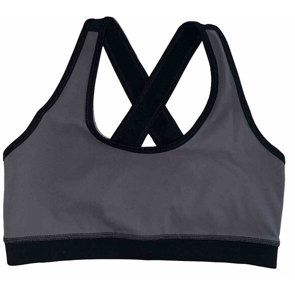 Fourlaps Infinity Sports Bra Graphite Black Size Small - Crossover Straps - NWT - Picture 1 of 3